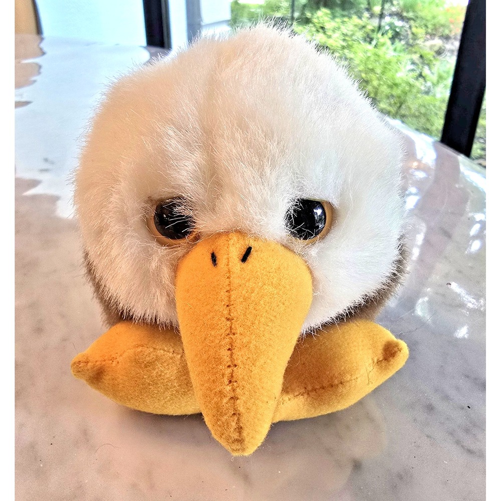 PUFFKINS 1998 EAGLE Baldwin Plush Bird Swibco 6658 Soaring 4"‎